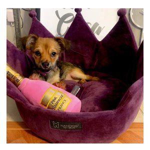 Nandog Purple Crown Pet Bed NWT